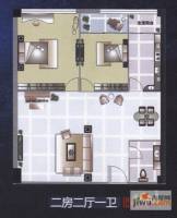 稽山新天地公寓2室2厅1卫89.3㎡户型图