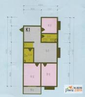 金宇山顶花园3室1厅1卫118㎡户型图