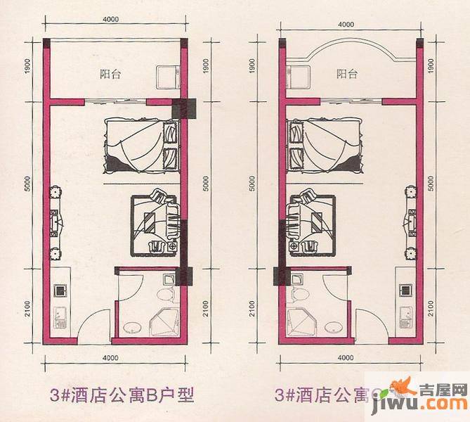 东方豪苑1室1厅1卫户型图