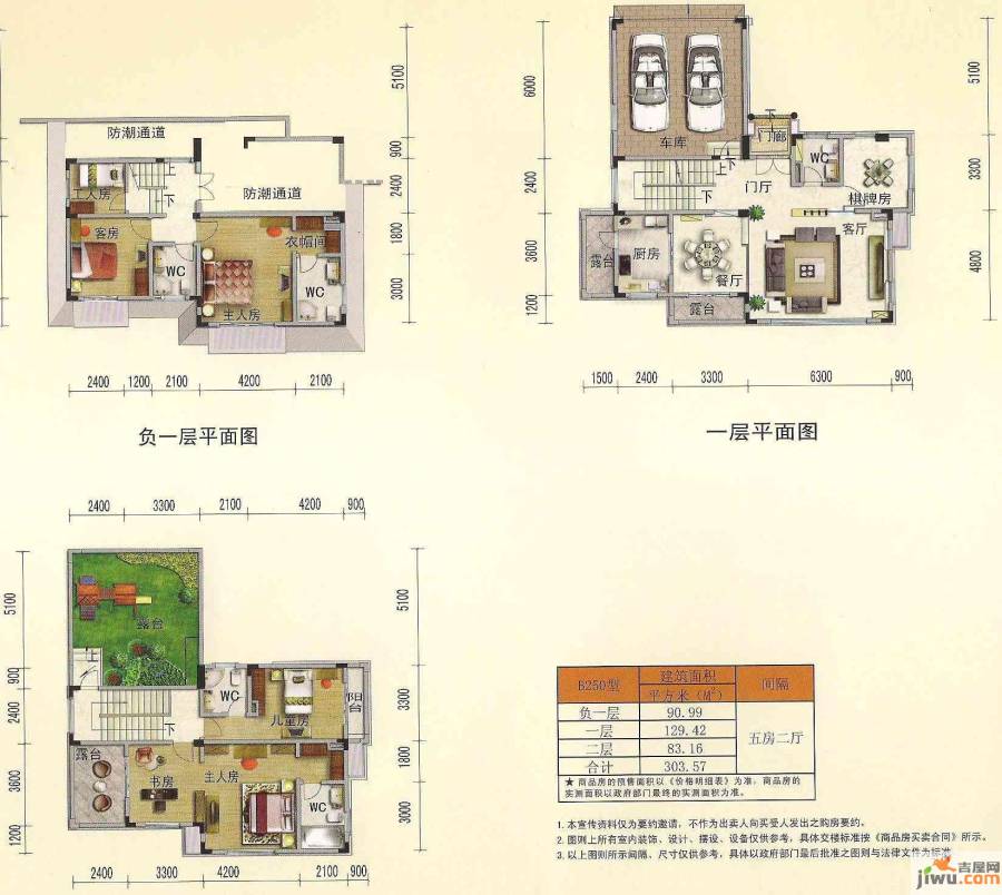 台山碧桂园台山碧桂园芳邻联体别墅 b8-4户型5室2厅3卫户型图|台山