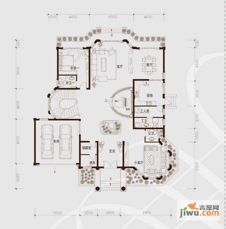 骏凯豪庭3室3厅1卫599㎡户型图