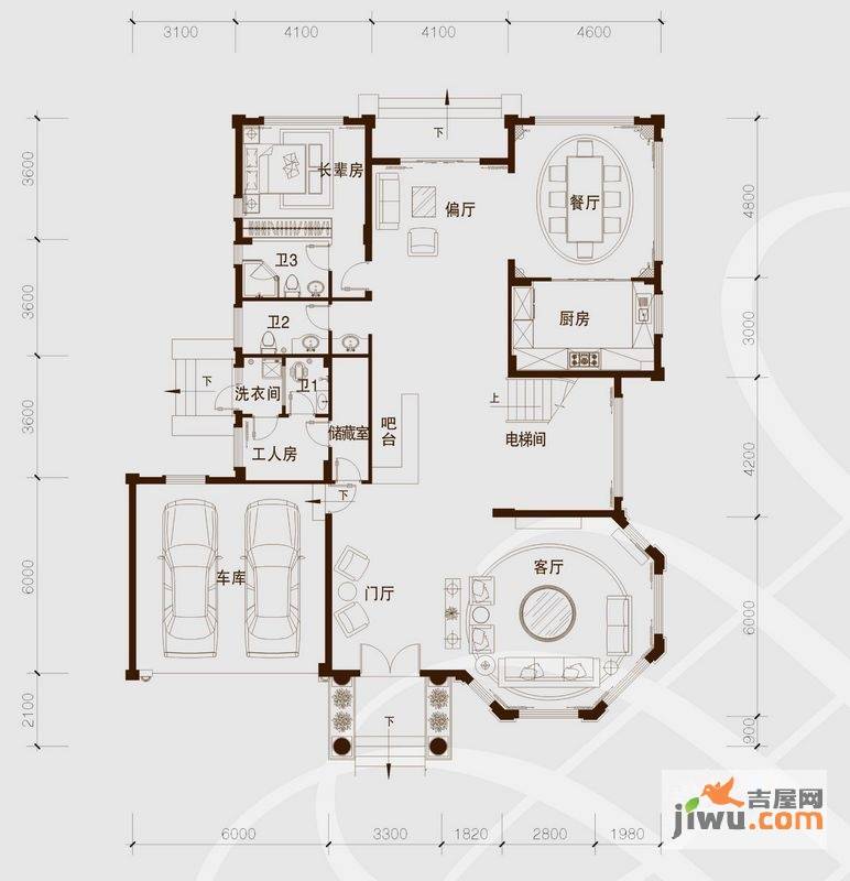 骏凯豪庭3室4厅3卫470㎡户型图