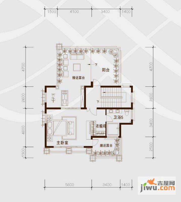 骏凯豪庭1室0厅1卫280㎡户型图