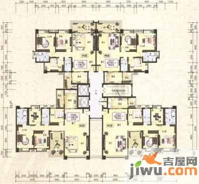 金汇城市广场3室2厅2卫户型图