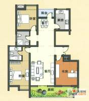 都会华庭3室2厅2卫131㎡户型图