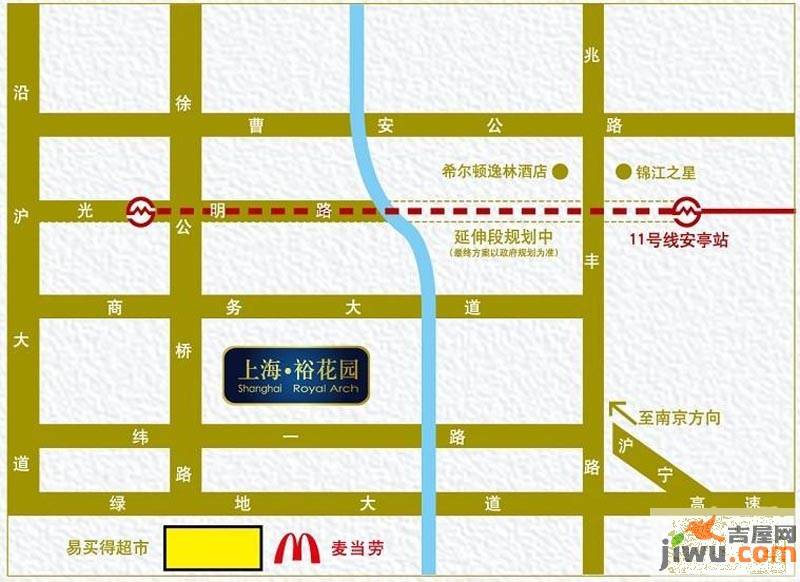 上海裕花园位置交通图图片