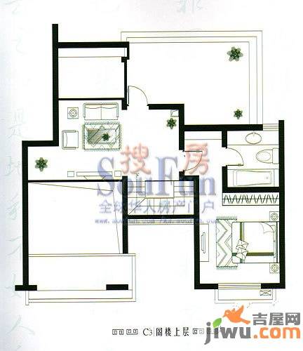 恒丰人和家园3室3厅2卫153㎡户型图