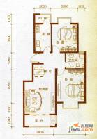 卓达香水海二期苏格兰城2室2厅1卫90.8㎡户型图