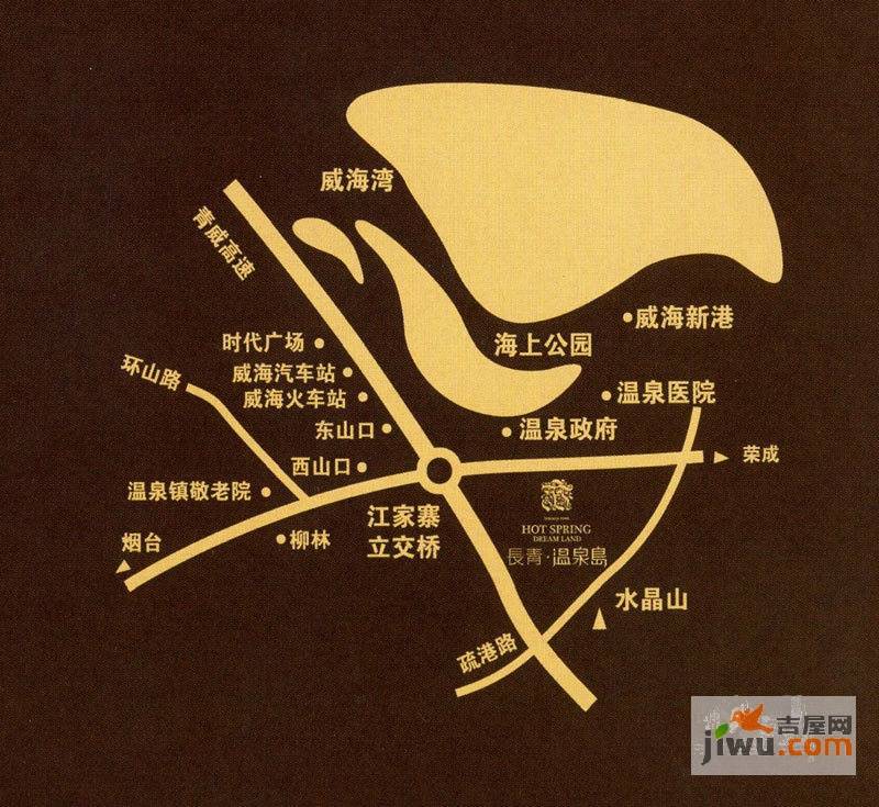 长青温泉岛位置交通图图片