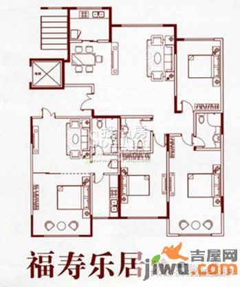 万博福地1室1厅1卫53.2㎡户型图