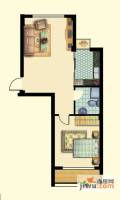 银海绿洲1室1厅1卫60.8㎡户型图