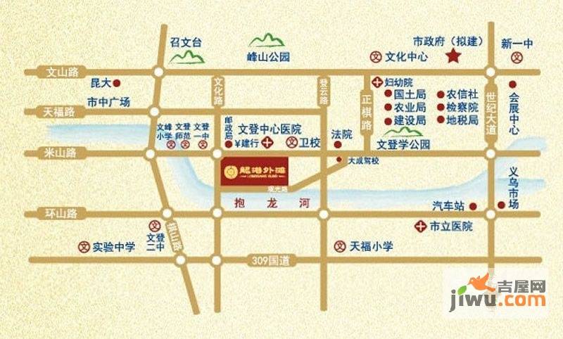 龙港外滩位置交通图图片