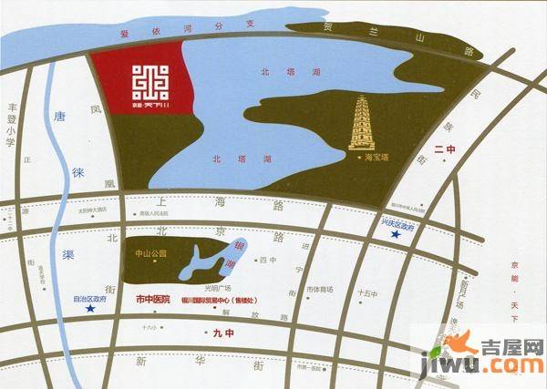 京能天下川位置交通图