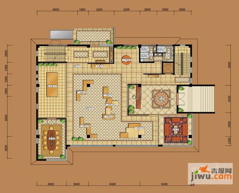 亘元财富汇2室3厅2卫437㎡户型图