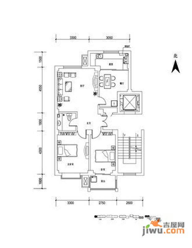 隆瑞园2室2厅1卫95㎡户型图